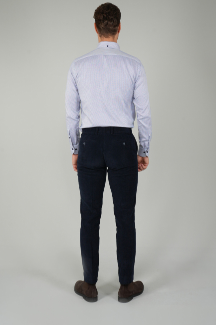 Lacivert Kadife 4 Cepli Spor Erkek Pantolon - 2