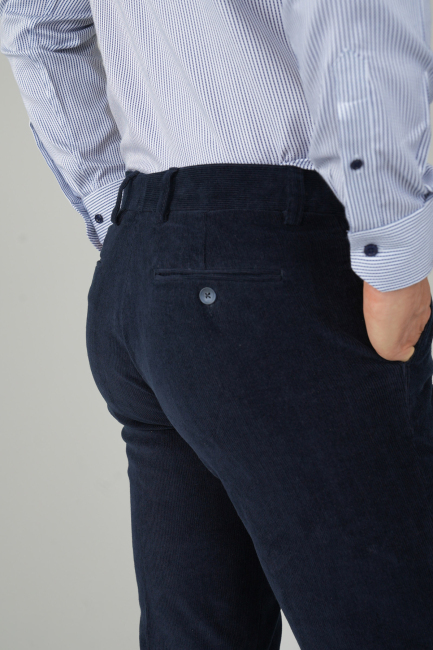 Lacivert Kadife 4 Cepli Spor Erkek Pantolon - 4