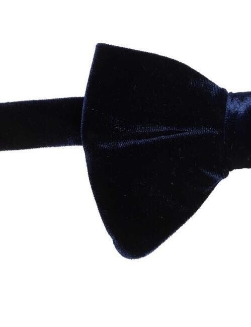 Lacivert Kadife Erkek Smokin Papyon (1)