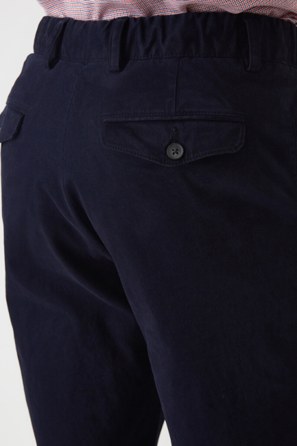 Lacivert Lastikli 4 Cepli Spor Erkek Pantolon - 3