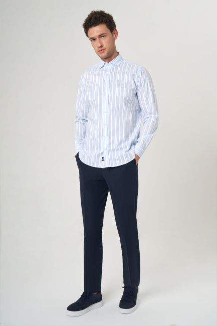 Lacivert Pamuk 4 Cepli Spor Erkek Pantolon - 5