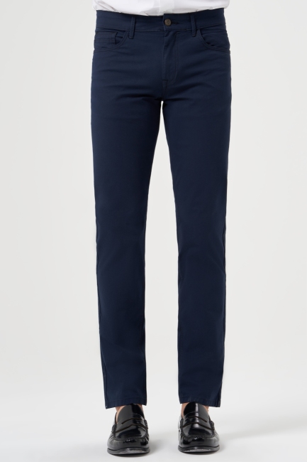 Lacivert Pamuk 5 Cepli Spor Erkek Pantolon 