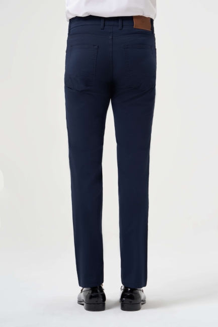 Lacivert Pamuk 5 Cepli Spor Erkek Pantolon - 2