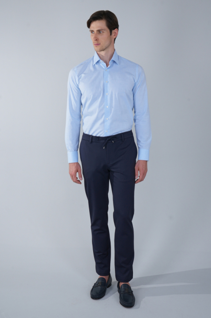 Mavi Monti Uzun Kollu Basic Cepsiz Erkek Gömlek   - 5