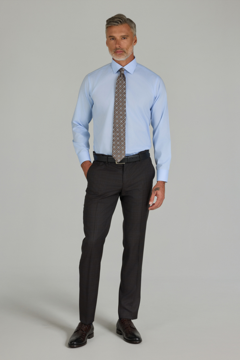 Mavi Regular Fit Pamuk Klasik Yaka Cepsiz Erkek Gömlek  