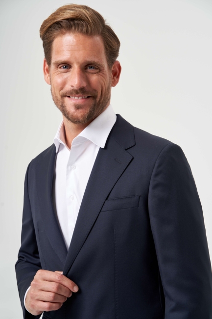 Mono Yaka Drop 4 Lacivert Blazer Erkek Yün Ceket - 5