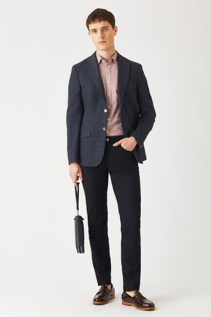 Bisse Erkek Modern Fit Mono Yaka 2 Düğmeli Tek Yırtmaçlı Ceket LACİ. 2 Bisse Erkek Modern Fit Mono Yaka 2 Düğmeli Tek Yırtmaçlı Ceket LACİ. 2
