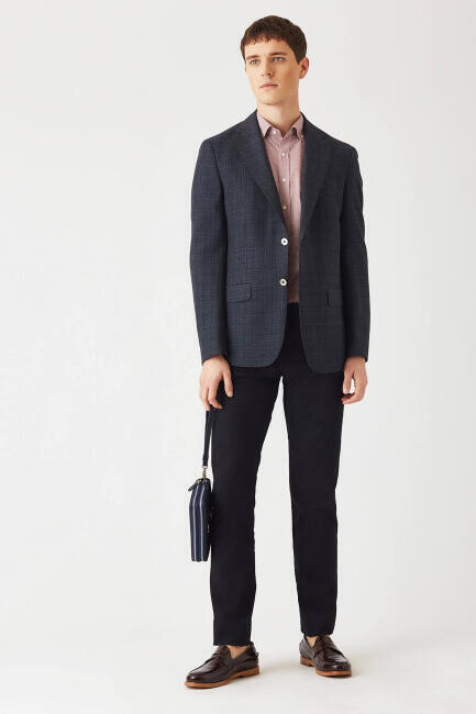 Bisse Erkek Modern Fit Mono Yaka 2 Düğmeli Tek Yırtmaçlı Ceket LACİ. 4 Bisse Erkek Modern Fit Mono Yaka 2 Düğmeli Tek Yırtmaçlı Ceket LACİ. 4