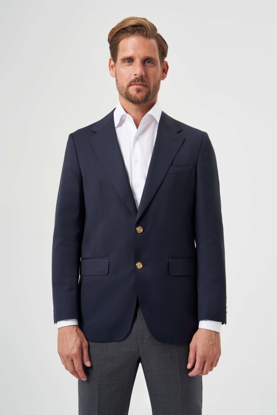 Mono Yaka Lacivert Blazer Erkek Ceket - 6