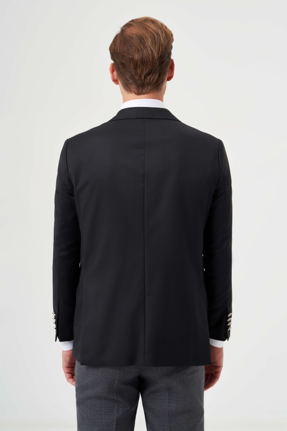 Mono Yaka Siyah Blazer Erkek Ceket - 2