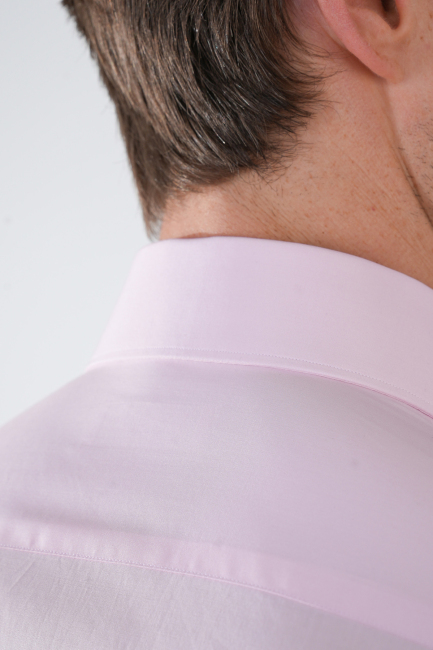 Pembe Uzun Kol Basic Cepsiz Erkek Gömlek   - 3