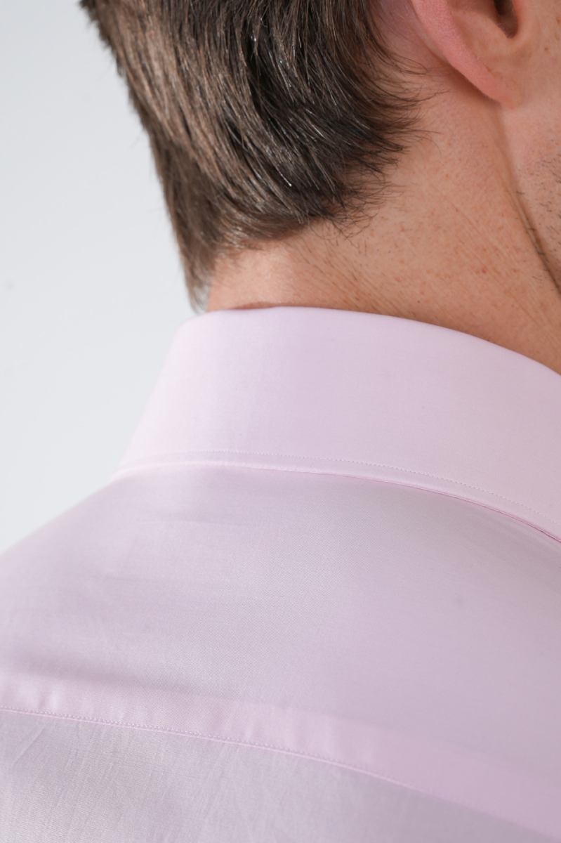 Pembe Uzun Kol Basic Cepsiz Erkek Gömlek   - 3