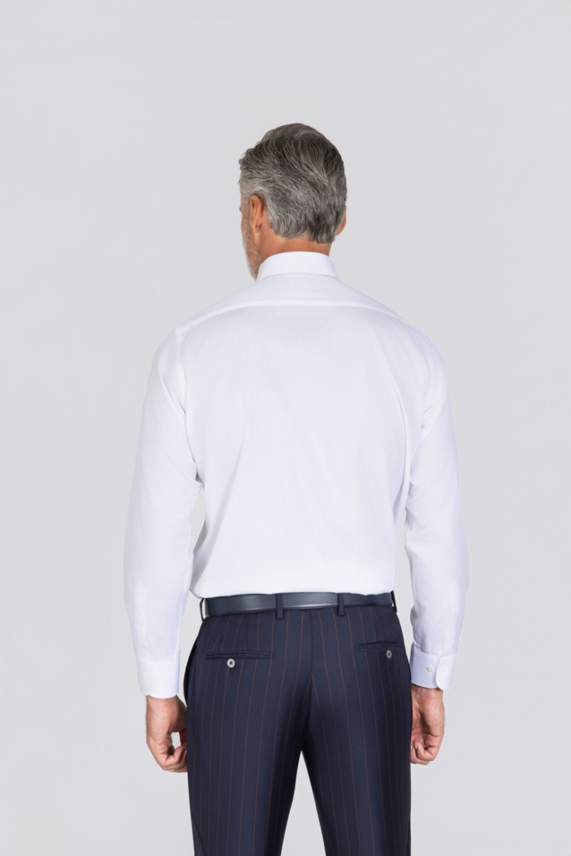 Platinium İtalyan Kumaş Regular Fit Beyaz Erkek Gömlek - 5
