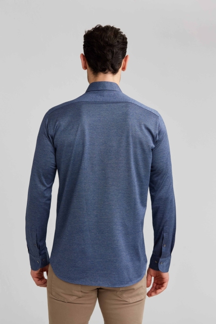 Platinium İtalyan Kumaş Regular Fit Lacivert Erkek Gömlek (1)