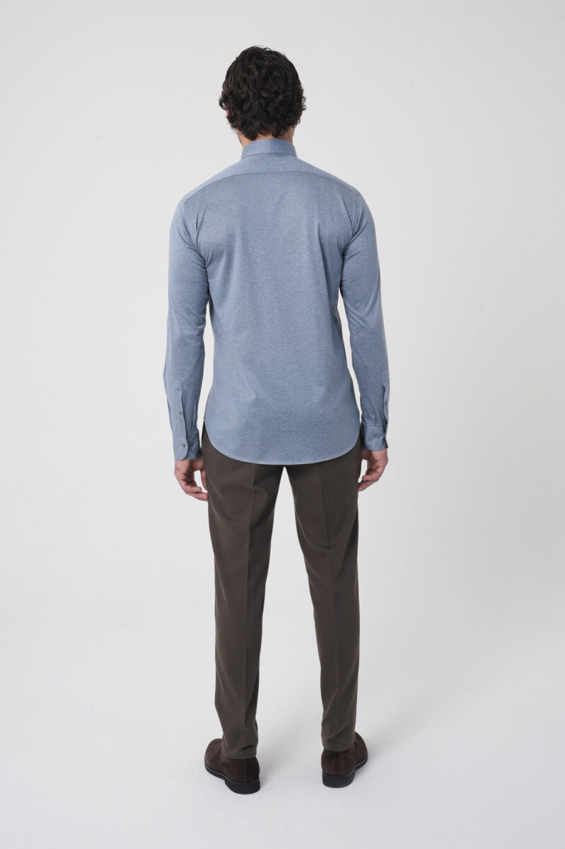 Platinium Pamuk Regular Fit Gri Erkek Gömlek - 5