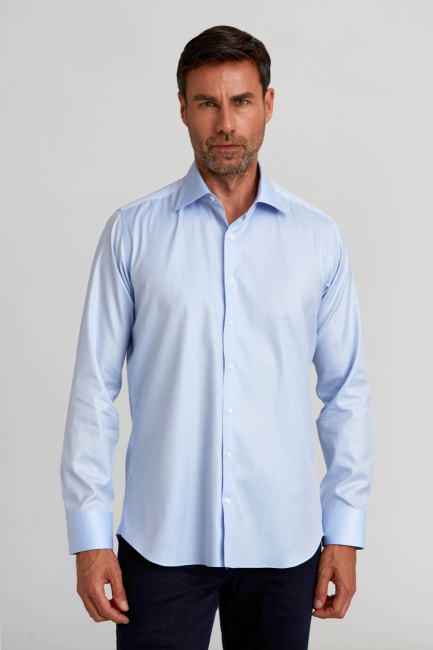 Platinium Regular Fit Açık Mavi Erkek Gömlek 