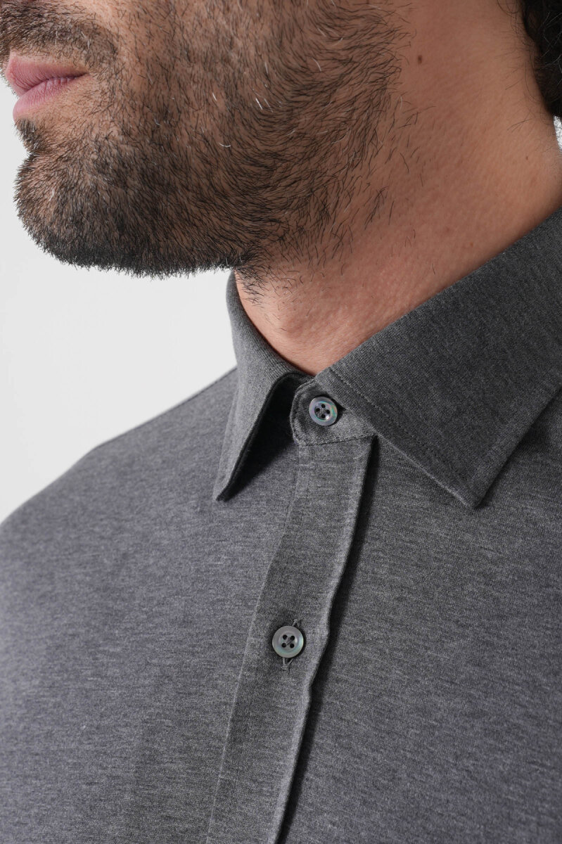 Platinium Regular Fit Antrasit Pamuk Erkek Gömlek - 7