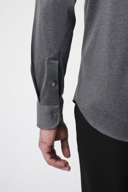 Platinium Regular Fit Antrasit Pamuk Erkek Gömlek - 8