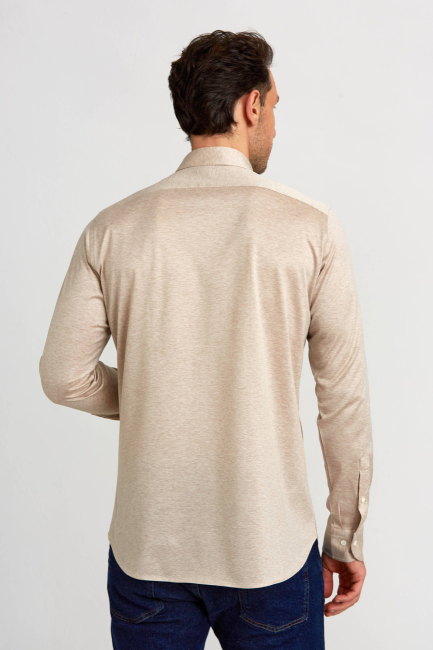 Platinium Regular Fit Bej Erkek Gömlek (1)