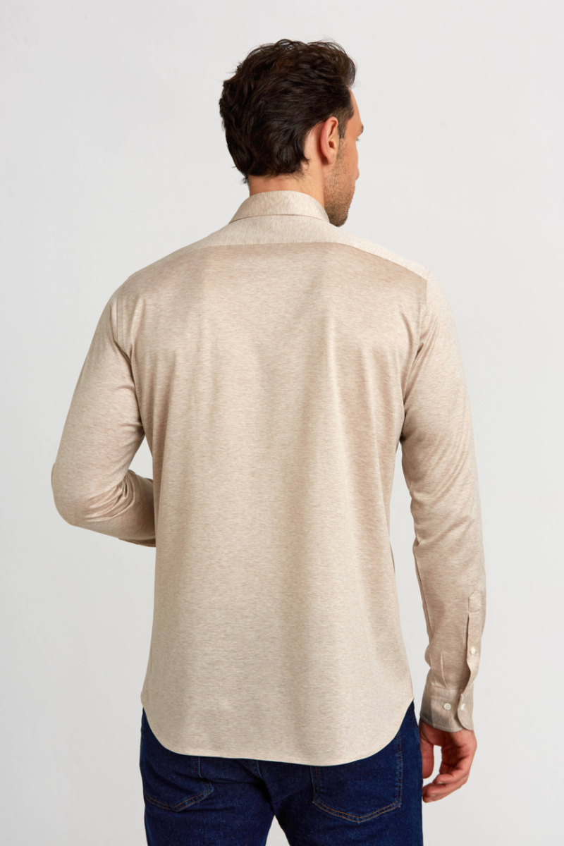 Platinium Regular Fit Bej Erkek Gömlek (1)