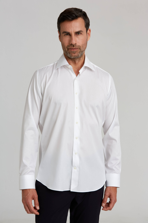 Platinium Regular Fit Beyaz Erkek Gömlek - 1