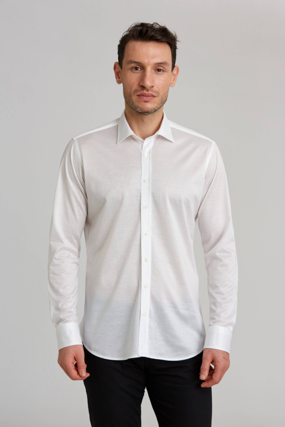 Platinium Regular Fit Beyaz Erkek Gömlek - 1