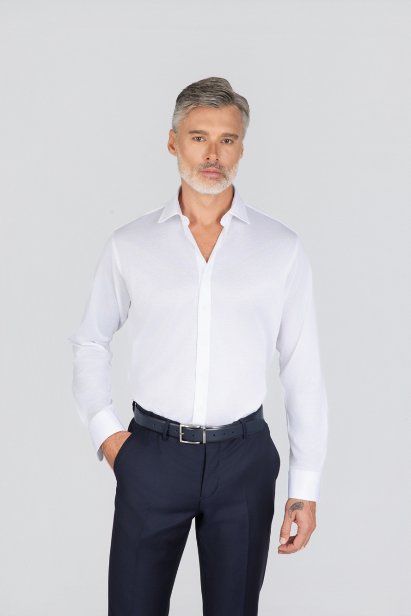 Platinium Regular Fit Beyaz Erkek Gömlek - 1