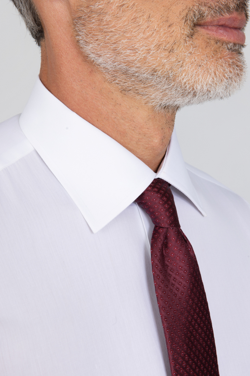 Platinium İtalyan Kumaş Regular Fit Beyaz Erkek Gömlek - 4