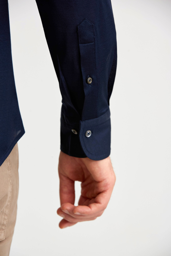 Platinium Regular Fit Koyu Lacivert Gri Gömlek - 3