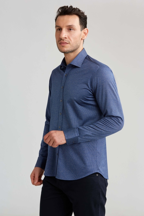Platinium Regular Fit Lacivert Erkek Gömlek - 5