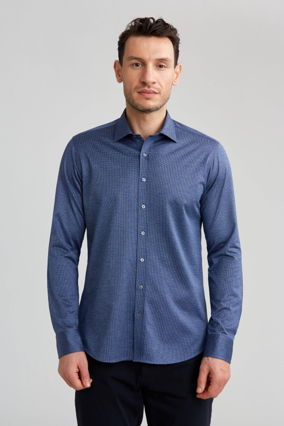 Platinium Regular Fit Lacivert Erkek Gömlek - 1
