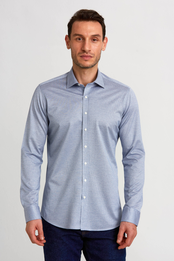 Platinium Regular Fit Mavi Erkek Gömlek - 1