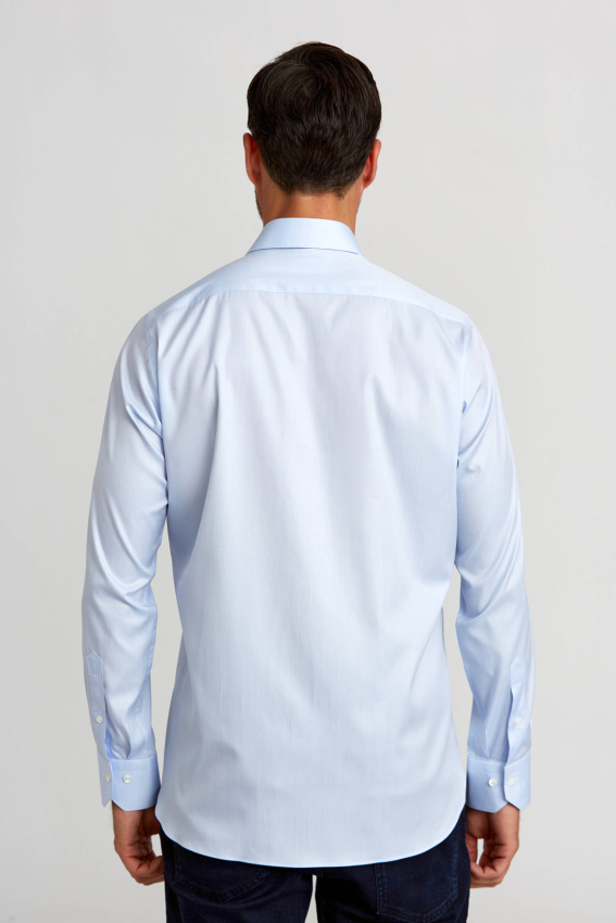 Platinium İtalyan Kumaş Regular Fit Mavi Erkek Gömlek - 2