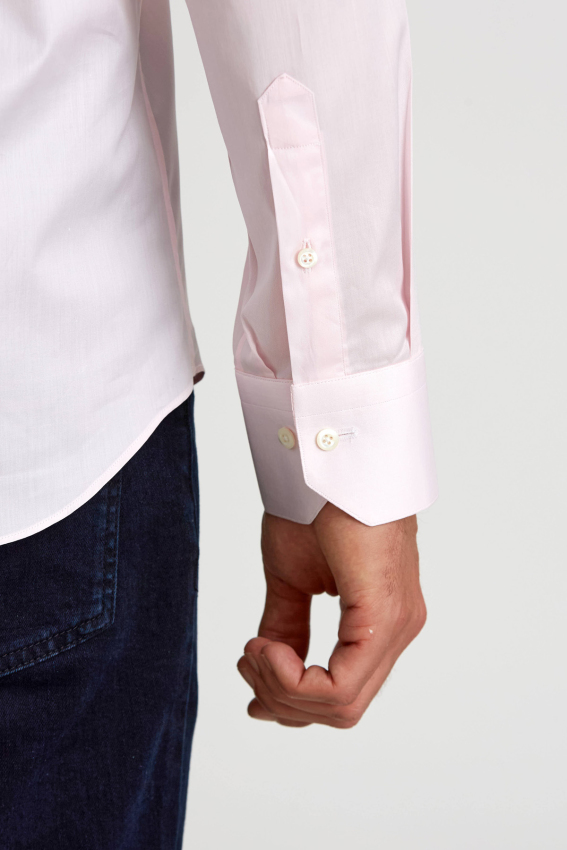 Regular Fit İtalyan Kumaş Platinium Pembe Erkek Gömlek - 3