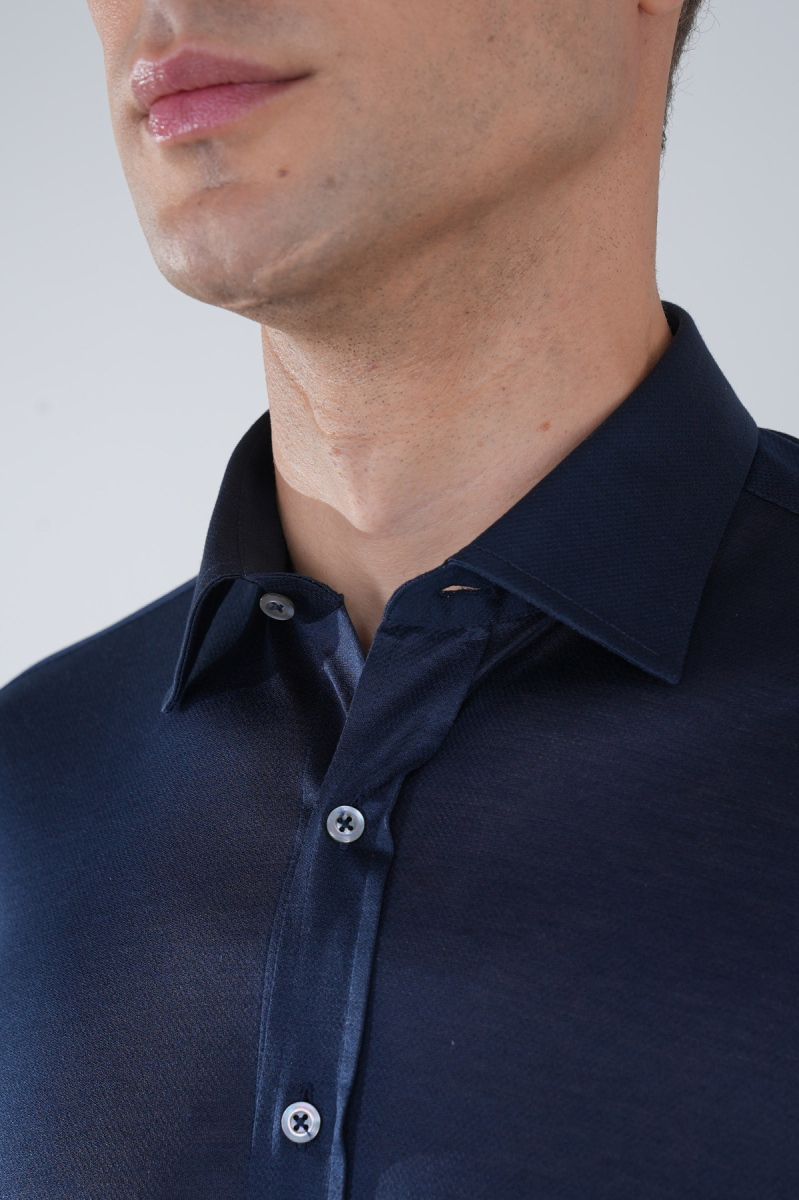 Platinium Regular Fit Koyu Lacivert Gömlek - 3