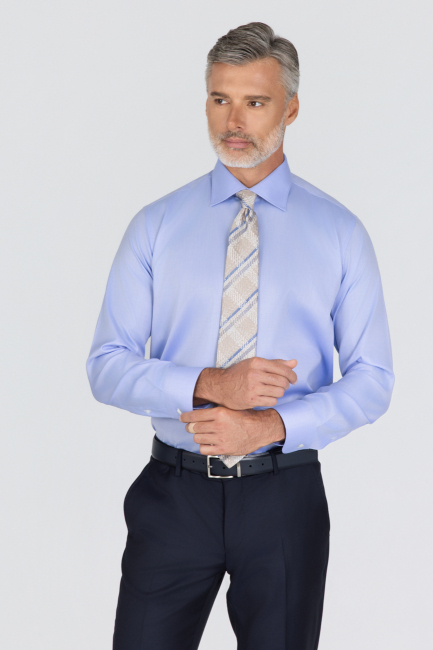 Platinium Regular Fit Dark Blue Men's Shirt (1)