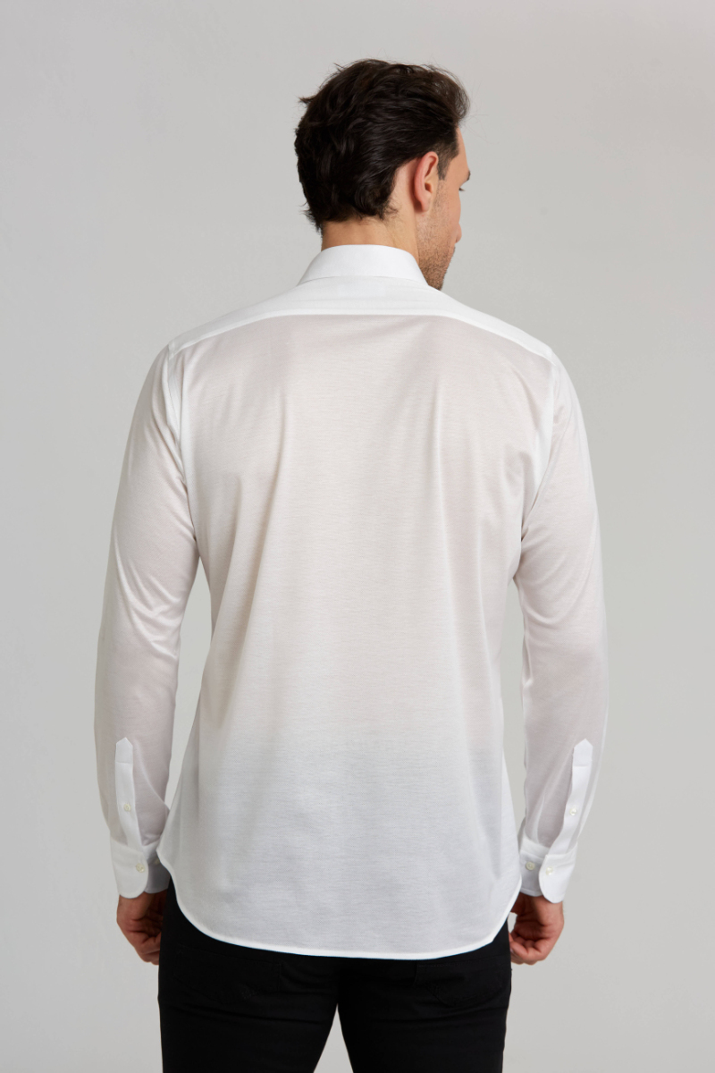 Platinium Regular Fit Lacivert Beyaz Gömlek (1)