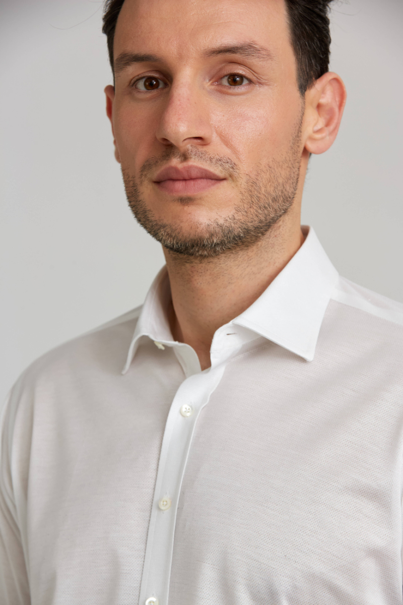 Platinium Regular Fit Lacivert Beyaz Gömlek - 5