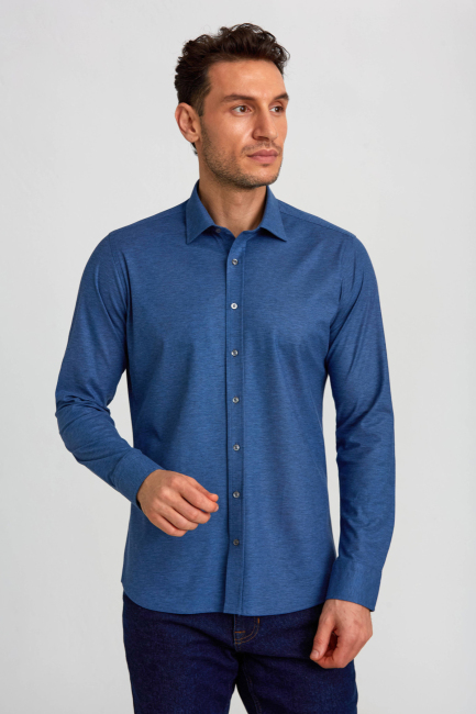 Platinium Regular Fit Lacivert Erkek Gömlek