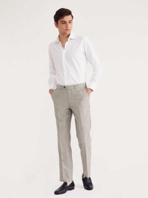 Platinium Taş Erkek Klasik Yün Pantolon - 7