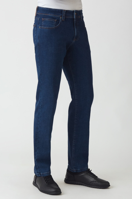 5 Cepli Lacivert Denim Erkek Pantolon - 2