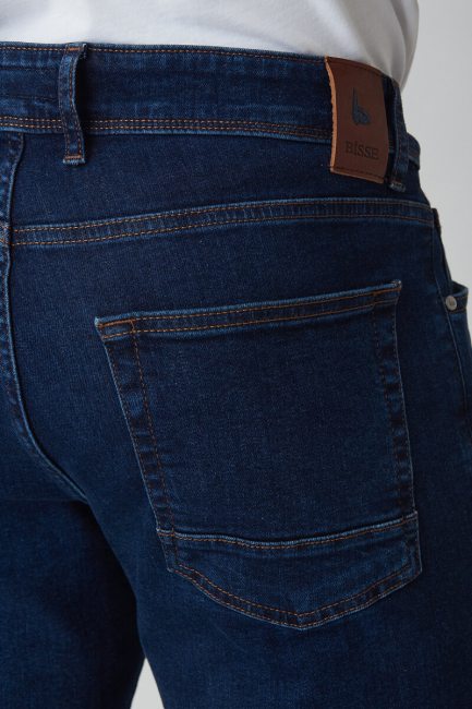 5 Cepli Lacivert Denim Erkek Pantolon - 5