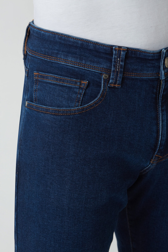5 Cepli Lacivert Denim Erkek Pantolon - 4