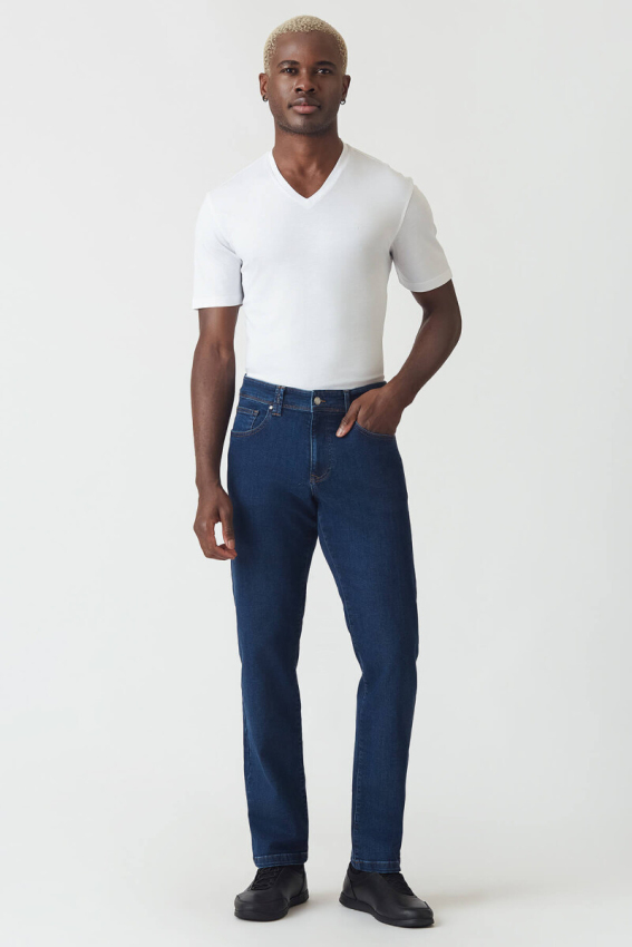 5 Cepli Lacivert Denim Erkek Pantolon - 1