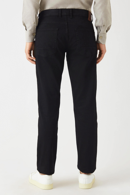 5 Cepli Siyah Denim Erkek Pantolon - 2