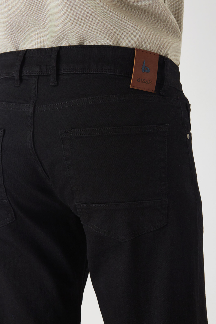 5 Cepli Siyah Denim Erkek Pantolon - 3
