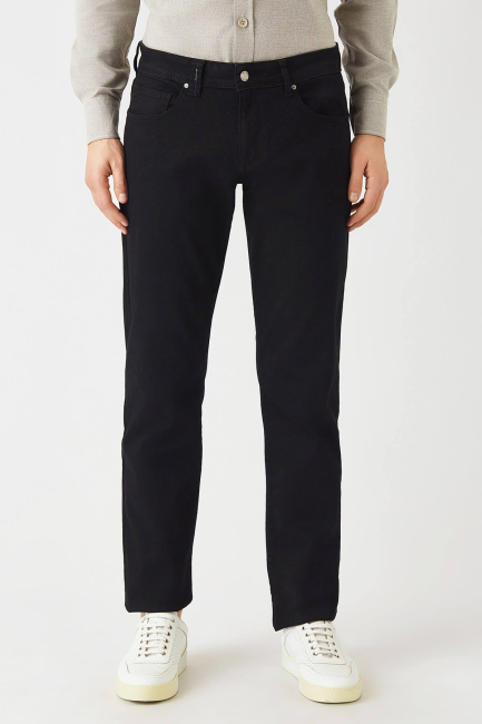 5 Cepli Siyah Denim Erkek Pantolon - 4