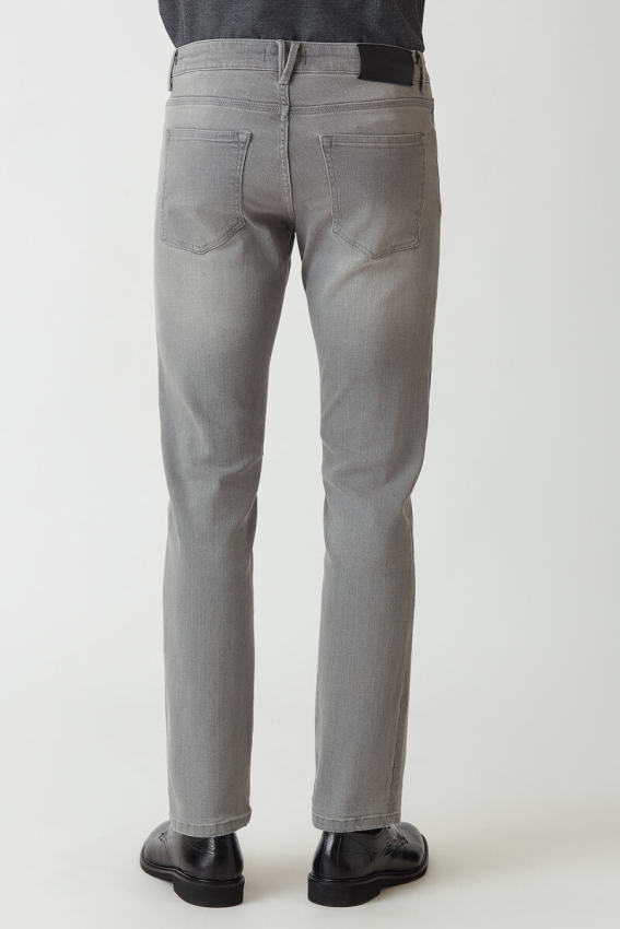 5 Cepli Gri Denim Erkek Pantolon - 3
