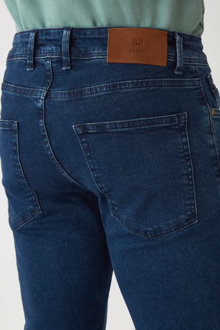 5 Cepli Lacivert Jean Erkek Pantolon - 3