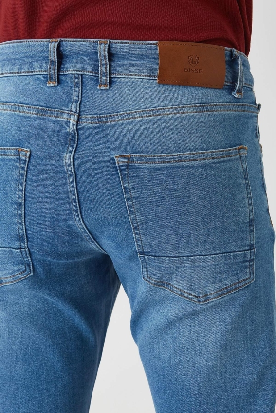 5 Cepli Mavi Jean Erkek Pantolon - 3
